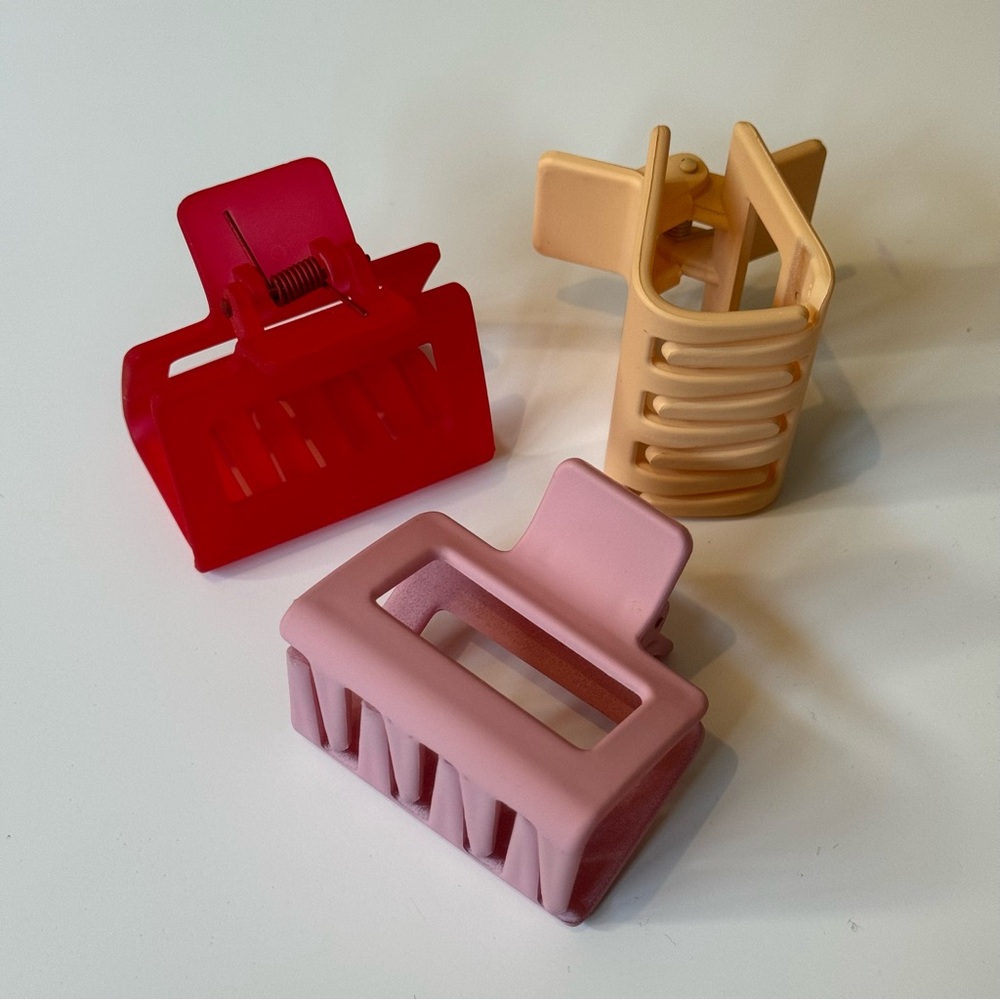 Small Square Hair Clip Set